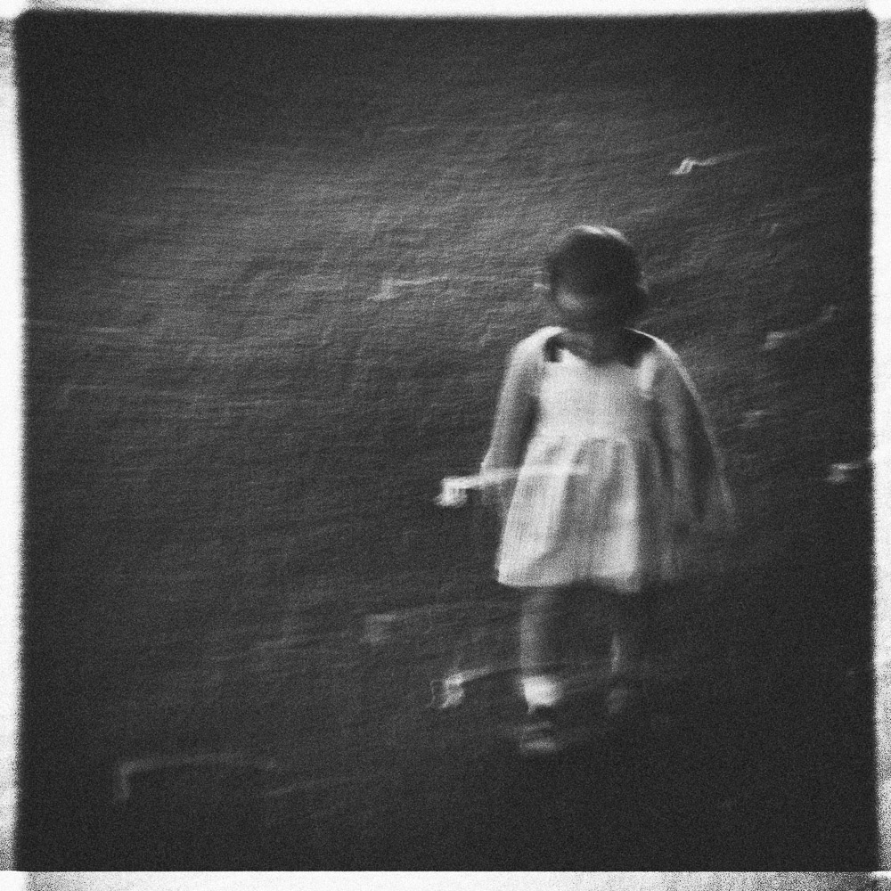 little girl walking